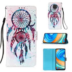 ColorDrops Wind Chimes 3D Painted Leather Wallet Case for Xiaomi Redmi Note 9s / Note9 Pro / Note 9 Pro Max