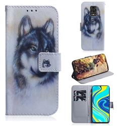 Snow Wolf PU Leather Wallet Case for Xiaomi Redmi Note 9s / Note9 Pro / Note 9 Pro Max