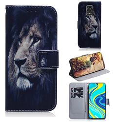 Lion Face PU Leather Wallet Case for Xiaomi Redmi Note 9s / Note9 Pro / Note 9 Pro Max