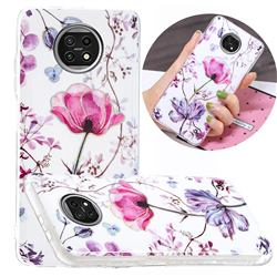 Magnolia Painted Galvanized Electroplating Soft Phone Case Cover for Xiaomi Redmi Note 9T