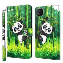 Climbing Bamboo Panda 3D Painted Leather Wallet Case for Mi Xiaomi Poco C3