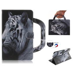 White Tiger Handbag Tablet Leather Wallet Flip Cover for Xiaomi Mi Pad 4 (8 inch)