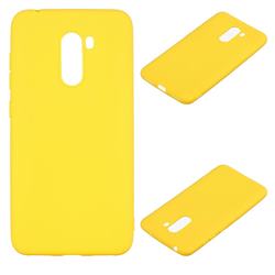 Candy Soft Silicone Protective Phone Case for Mi Xiaomi Pocophone F1 - Yellow