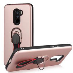 Raytheon Multi-function Ribbon Stand Back Cover for Mi Xiaomi Pocophone F1 - Rose Gold