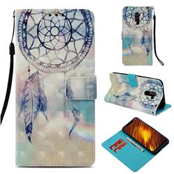 Fantasy Campanula 3D Painted Leather Wallet Case for Mi Xiaomi Pocophone F1