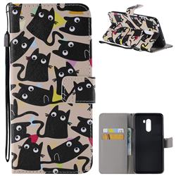 Cute Kitten Cat PU Leather Wallet Case for Mi Xiaomi Pocophone F1