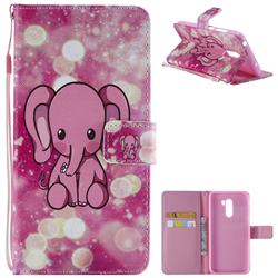 Pink Elephant PU Leather Wallet Case for Mi Xiaomi Pocophone F1