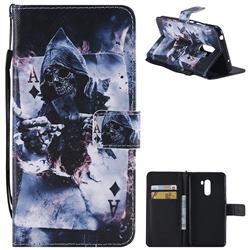 Skull Magician PU Leather Wallet Case for Mi Xiaomi Pocophone F1