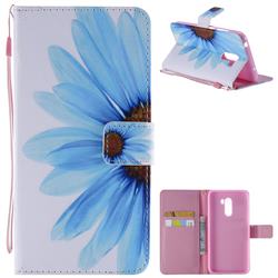 Blue Sunflower PU Leather Wallet Case for Mi Xiaomi Pocophone F1