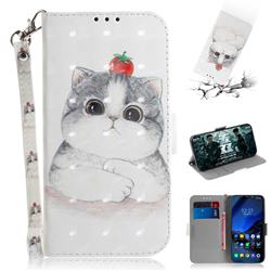 Cute Tomato Cat 3D Painted Leather Wallet Phone Case for Mi Xiaomi Pocophone F1