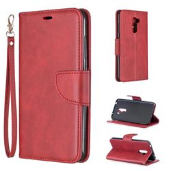 Classic Sheepskin PU Leather Phone Wallet Case for Mi Xiaomi Pocophone F1 - Red