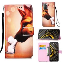 Hound Kiss Matte Leather Wallet Phone Case for Mi Xiaomi Poco M3