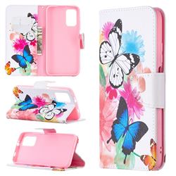 Vivid Flying Butterflies Leather Wallet Case for Mi Xiaomi Poco M3