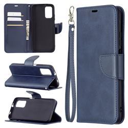 Classic Sheepskin PU Leather Phone Wallet Case for Mi Xiaomi Poco M3 - Blue