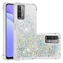 Dynamic Liquid Glitter Sand Quicksand Star TPU Case for Mi Xiaomi Poco M3 - Silver
