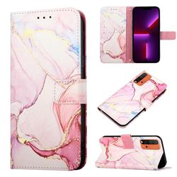 Rose Gold Marble Leather Wallet Protective Case for Mi Xiaomi Poco M3