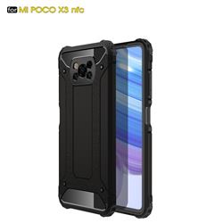 King Kong Armor Premium Shockproof Dual Layer Rugged Hard Cover for Mi Xiaomi Poco X3 NFC - Black Gold