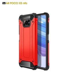 King Kong Armor Premium Shockproof Dual Layer Rugged Hard Cover for Mi Xiaomi Poco X3 NFC - Big Red