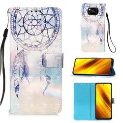 Fantasy Campanula 3D Painted Leather Wallet Case for Mi Xiaomi Poco X3 NFC