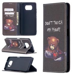 Chainsaw Bear Slim Magnetic Attraction Wallet Flip Cover for Mi Xiaomi Poco X3 NFC