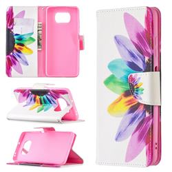 Seven-color Flowers Leather Wallet Case for Mi Xiaomi Poco X3 NFC