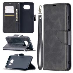 Classic Sheepskin PU Leather Phone Wallet Case for Mi Xiaomi Poco X3 NFC - Black