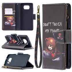 Chainsaw Bear Binfen Color BF03 Retro Zipper Leather Wallet Phone Case for Mi Xiaomi Poco X3 NFC