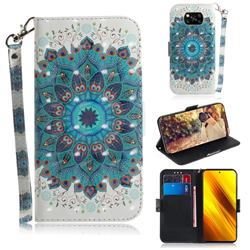 Peacock Mandala 3D Painted Leather Wallet Phone Case for Mi Xiaomi Poco X3 NFC
