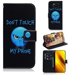 Not Touch My Phone PU Leather Wallet Case for Mi Xiaomi Poco X3 NFC