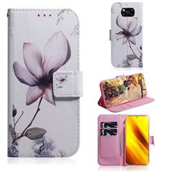 Magnolia Flower PU Leather Wallet Case for Mi Xiaomi Poco X3 NFC