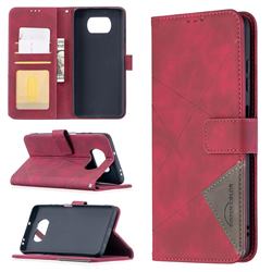 Binfen Color BF05 Prismatic Slim Wallet Flip Cover for Mi Xiaomi Poco X3 NFC - Red
