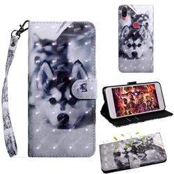 Husky Dog 3D Painted Leather Wallet Case for Xiaomi Mi Play
