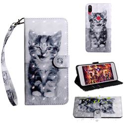 Smiley Cat 3D Painted Leather Wallet Case for Xiaomi Mi Play