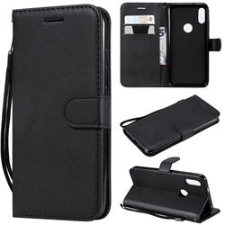 Retro Greek Classic Smooth PU Leather Wallet Phone Case for Xiaomi Mi Play - Black