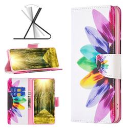 Seven-color Flowers Leather Wallet Case for Xiaomi Redmi 10 5G