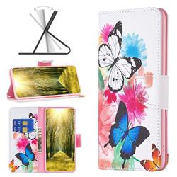 Vivid Flying Butterflies Leather Wallet Case for Xiaomi Redmi 10 5G