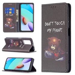 Chainsaw Bear Slim Magnetic Attraction Wallet Flip Cover for Xiaomi Redmi 10 4G