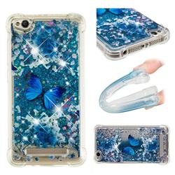 Flower Butterfly Dynamic Liquid Glitter Sand Quicksand Star TPU Case for Xiaomi Redmi 4A