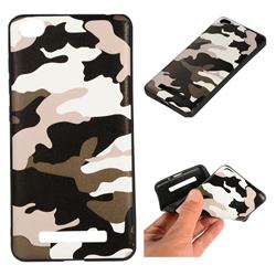 Camouflage Soft TPU Back Cover for Xiaomi Redmi 4A - Black White