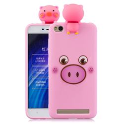 Small Pink Pig Soft 3D Climbing Doll Soft Case for Xiaomi Redmi 4A