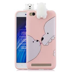 Big White Bear Soft 3D Climbing Doll Soft Case for Xiaomi Redmi 4A
