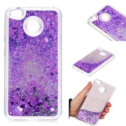 Glitter Sand Mirror Quicksand Dynamic Liquid Star TPU Case for Xiaomi Redmi 4 (4X) - Purple