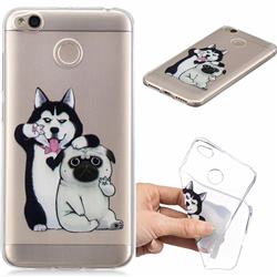 Selfie Dog Clear Varnish Soft Phone Back Cover for Xiaomi Redmi 4 (4X)