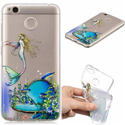 Mermaid Clear Varnish Soft Phone Back Cover for Xiaomi Redmi 4 (4X)