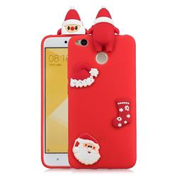 Red Santa Claus Christmas Xmax Soft 3D Silicone Case for Xiaomi Redmi 4 (4X)