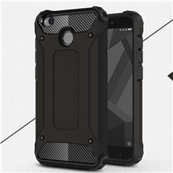 King Kong Armor Premium Shockproof Dual Layer Rugged Hard Cover for Xiaomi Redmi 4 (4X) - Black Gold