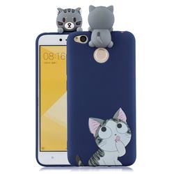 Big Face Cat Soft 3D Climbing Doll Soft Case for Xiaomi Redmi 4 (4X)