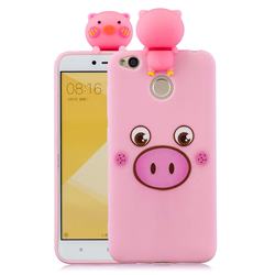 Small Pink Pig Soft 3D Climbing Doll Soft Case for Xiaomi Redmi 4 (4X)