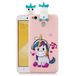 Music Unicorn Soft 3D Climbing Doll Soft Case for Xiaomi Redmi 4 (4X)
