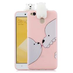 Big White Bear Soft 3D Climbing Doll Soft Case for Xiaomi Redmi 4 (4X)